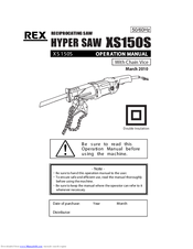 REX Hyper Saw XS150S Operation Manual