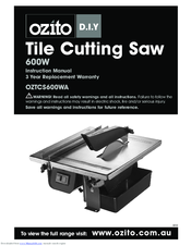 Ozito OZTCS600WA Instruction Manual