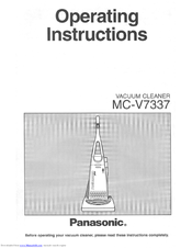 Panasonic MCV7337 - UPRIGHT VACUUM-QKDR Operating Instructions Manual