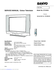 Sanyo CT21KS2 Service Manual