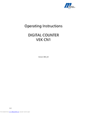 Magnetic Autocontrol VEK CN1 Operating Instructions Manual