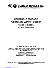 Eldom Invest 72269 Technical Description Manual