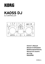 Korg Kaoss DJ Owner's Manual