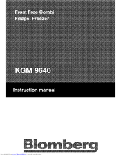 Blomberg KGM 9640 Instruction Manual