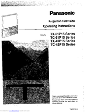 Panasonic TC-43P15 Series Operating Instructions Manual