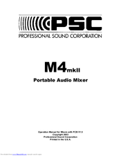 PSC M4 mkII Operation Manual