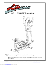 Life Span ST-11 Owner's Manual