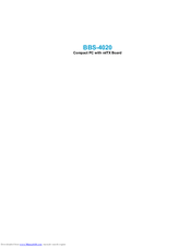 BOSER Technology BBS-4020 Installation Manual