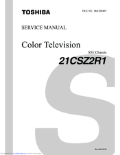 Toshiba 21CSZ2R1 Service Manual