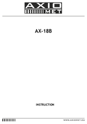 Axio MET AX-18B Instruction Manual