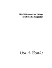 epson 7850p - PowerLite XGA LCD Projector User Manual