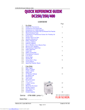 Fuji Xerox DC250 Quick Reference Manual