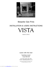 Acquisitions VISTA C Installation & User's Instructions