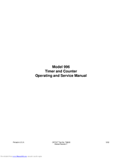 ORTEC 996 Operating And Service Manual