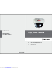 Bosch VDC-250F04 Series Installation And Operation Manual