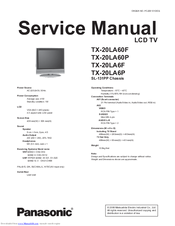 Panasonic Viera TX-20LA60F Service Manual