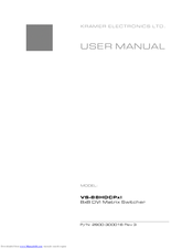 Kramer VS-88HDCPxl User Manual
