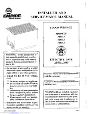 Empire Heating Systems 5088-3 Installer And Serviceman's Manual