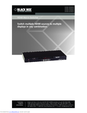 Black Box AVSW-HDMI2X2 User Manual