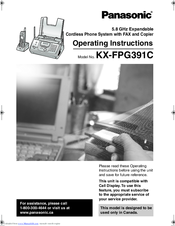 Panasonic KX-FPG391C Operating Instructions Manual