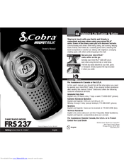Cobra microTALK FRS237 Owner's Manual
