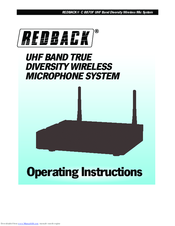 REDBACK C 8870F Operating Manual