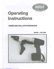 Wallpro CSG-2000 Operating Instructions Manual