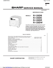 Sharp R-120DW Service Manual