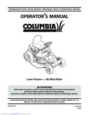 Columbia 26J Operator's Manual