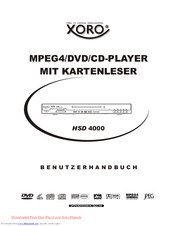 Xoro HSD 4000 Manual