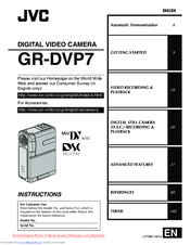 JVC GR-DVP7 Instructions Manual