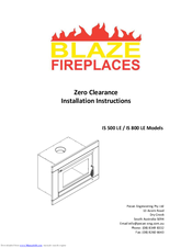 Blaze IS 500 LE Installation Instructions Manual