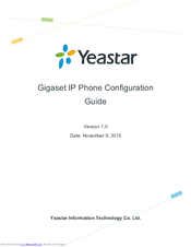 Yeaster Maxwell 10 Configuration Manual