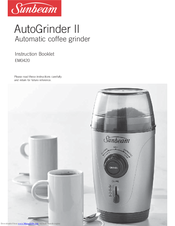 Sunbeam AutoGrinder EM0420 Instruction Booklet