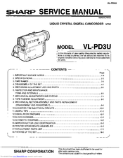 Sharp VL-PD3U Service Manual