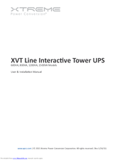 Xtreme Power Conversion XVT 1200VA User & Installation Manual