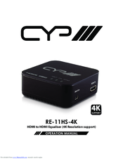 CYP RE-11HS-4K Operation Manual