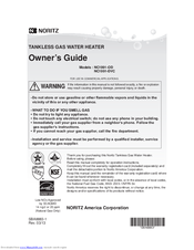 Noritz NC1991-OD Owner's Manual
