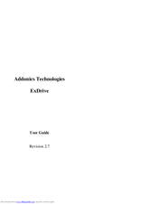 Addonics Technologies ExDrive User Manual