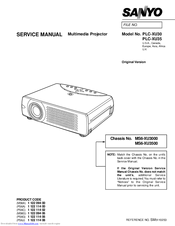 Sanyo PLC-XU30 Service Manual