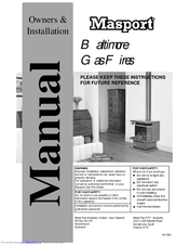 Masport BALTIMORE RMT NG Owner's Installation Manual