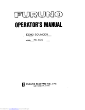 Furuno FE-606 Operator's Manual