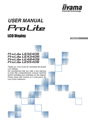 Iiyama ProLite LE434OS User Manual