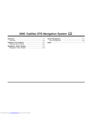Cadillac 2006 DTS Manual