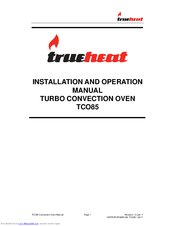 Trueheat TCO85 Installation And Operation Manual