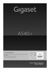 Gigaset A540h Manual