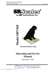 SR Scales SRV945 Operating And Service Manual