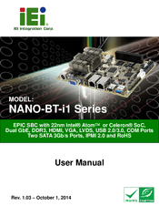 IEI Technology NANO-BT-i1 Series User Manual