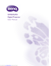 BenQ SX930 User Manual