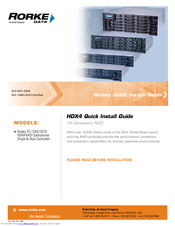 Rorke Data Galaxy HDX4 Quick Install Manual